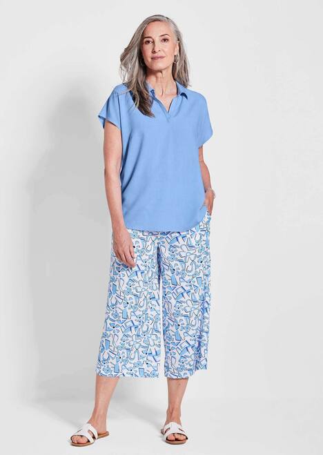 Uni Bluse mit Hemdkragen