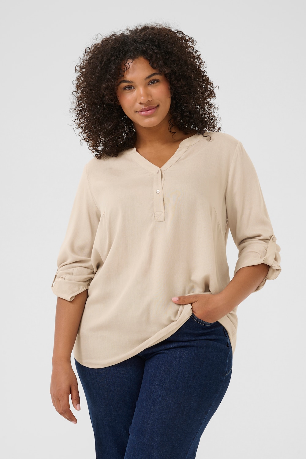 Langarm-Bluse Regular fit
