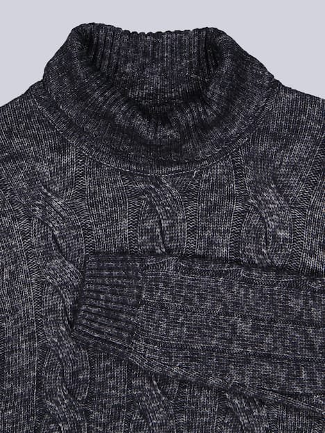 engbers Herren Rollragen-Pullover mit Zopfmuster , Saphirblau