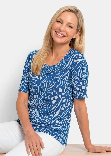 Viskoseshirt in modischem Animal Print