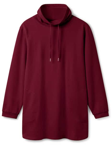 Sweatshirt Langarm Uni Stehkragen