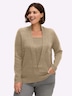 Pullover Langarm Jersey Meliert