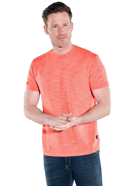 Herren T-Shirt gestreift , Hellrot