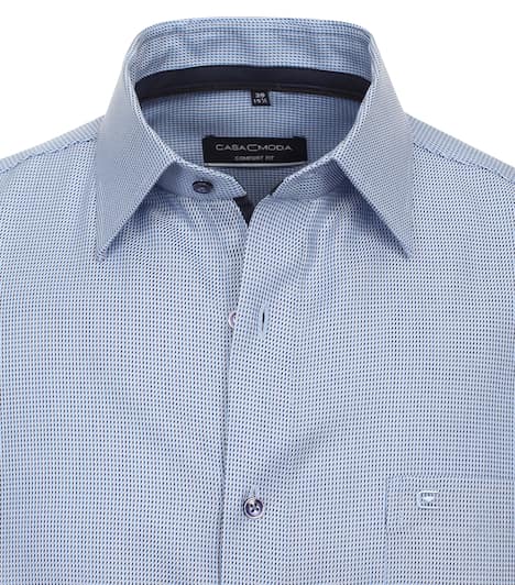Businesshemd Kurzarm gemustert Comfort Fit