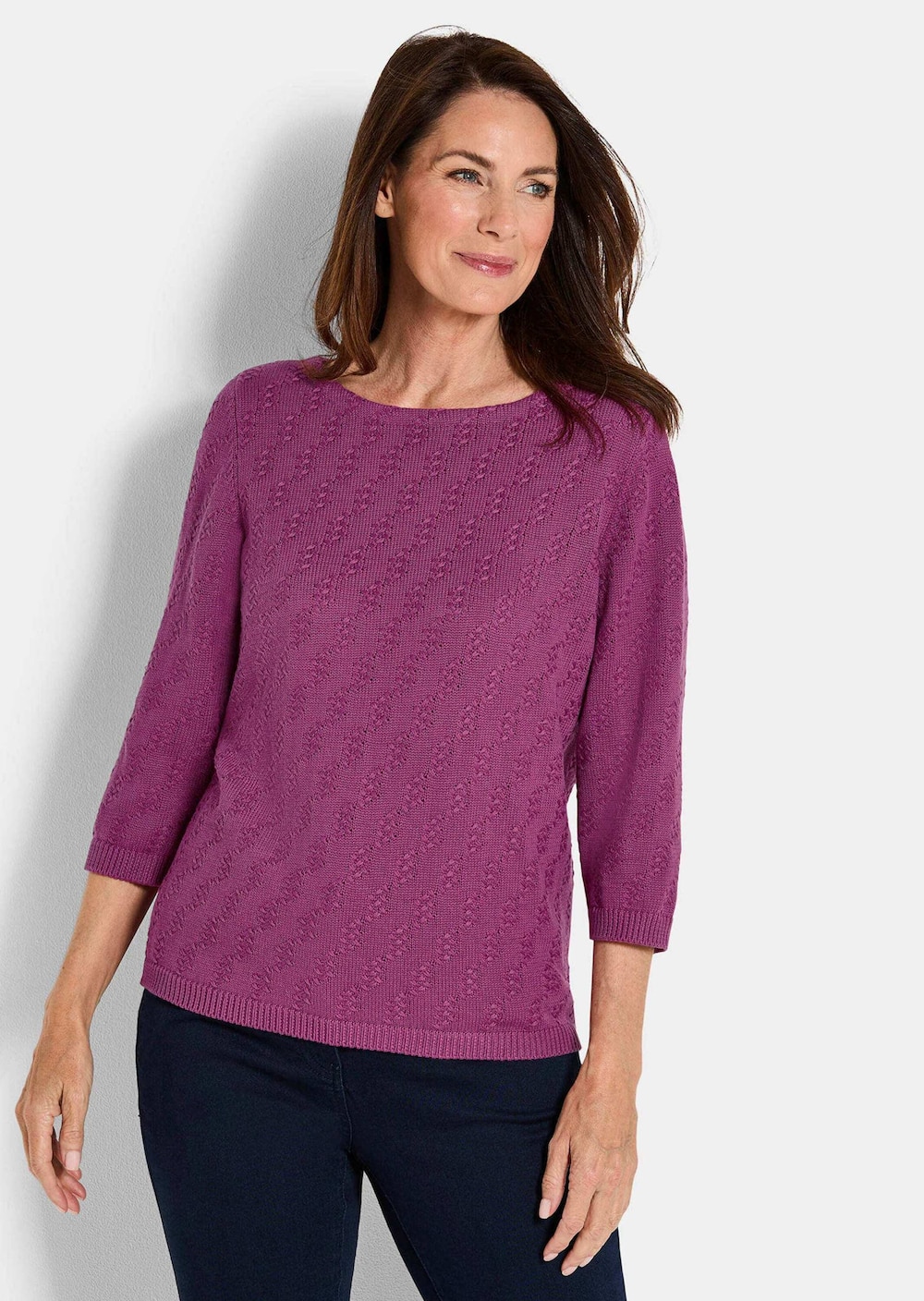 Pullover aus Baumwolle mit 3/4-Ärmeln