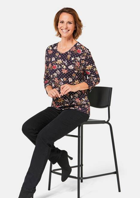 Comfortabel, gedessineerd shirt in een mix van patronen