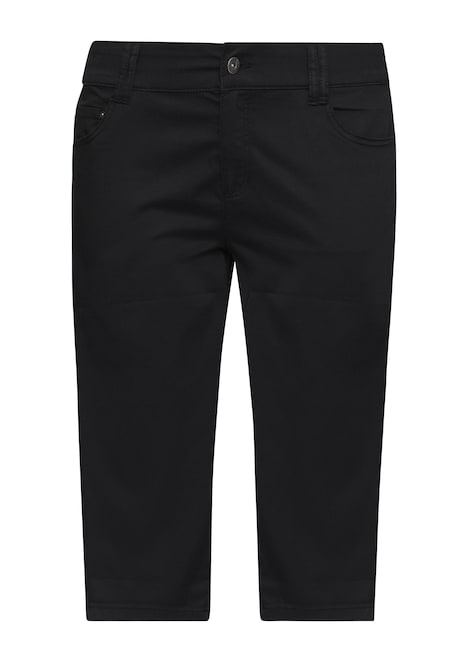 Elastische Capri-Hose aus Baumwoll-Satin