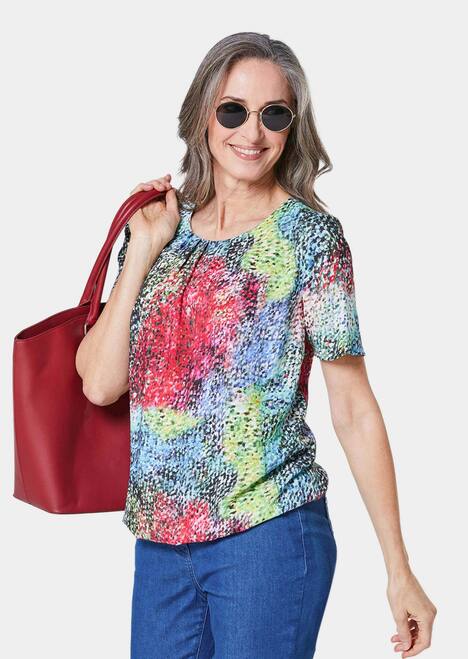 GOLDNER Blouse met print Kleurrijk gedessineerde blouse met mooie details