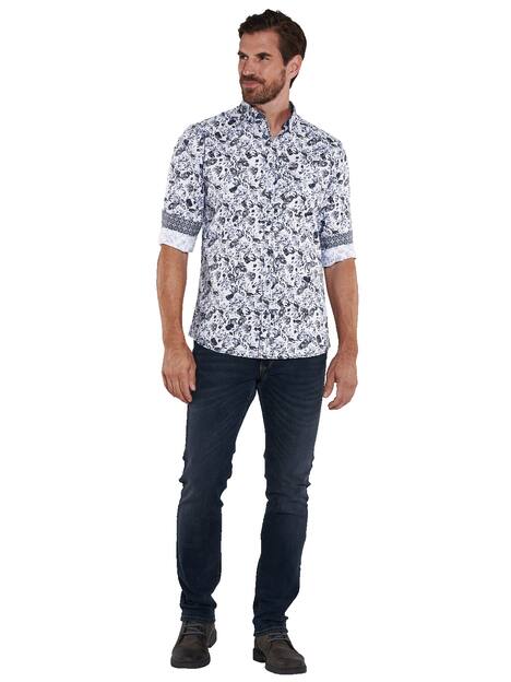 Langarm-Hemd gemustert