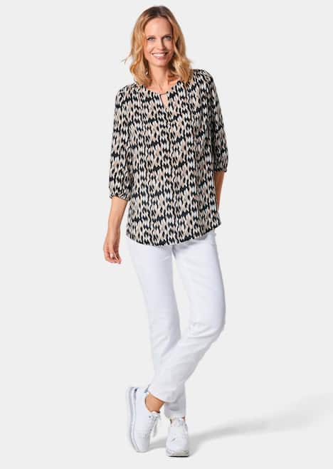 GOLDNER Blouse met print Gedessineerde blouse