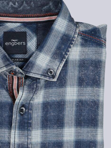 engbers Herren Langarm-Hemd aus Twill , Indigoblau
