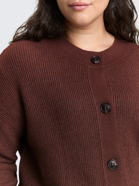 Oversize Cardigan mit Rundhalsausschnitt