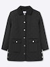 Steppjacke Steppjacke mit Cord-Akzenten Langarm Umlegekragen