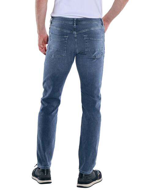 engbers Herren Super-Stretch-Jeans regular , Mittelblau