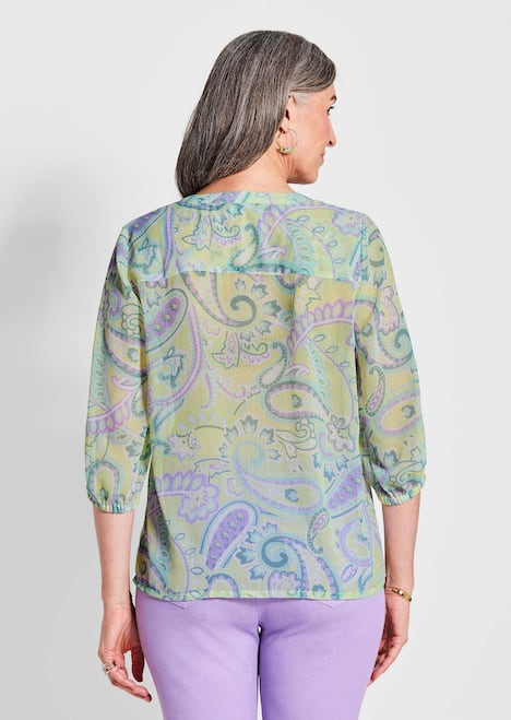 Druckbluse mit Paisley-Muster