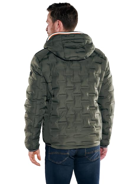 engbers Herren Steppjacke mit abnehmbarer Kapuze , Oliv