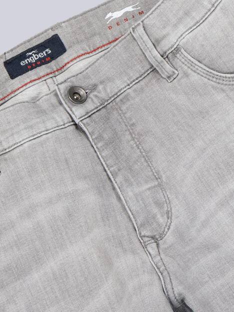 engbers Herren Super-Stretch-Jeans regular , Silbergrau
