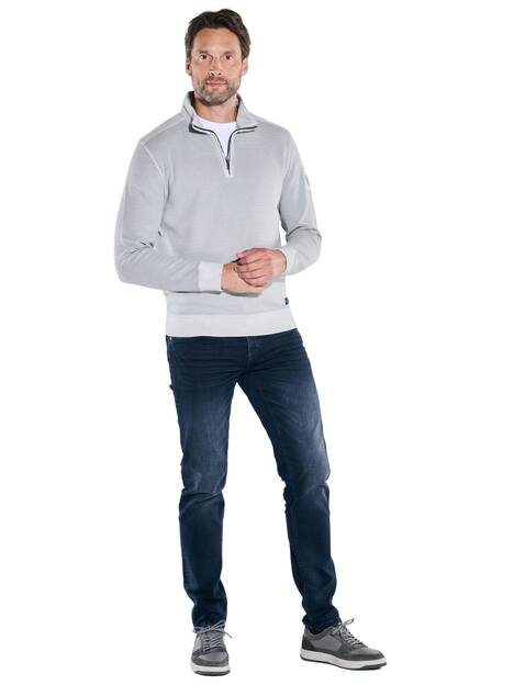 engbers Herren Sweatshirt in Satin-Warenqualität , Hellgrau