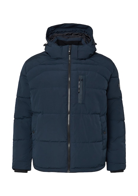 Wasserabweisende Pufferjacke mit abnehmbarer Kapuze