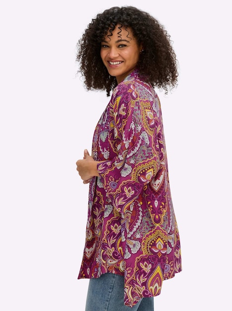 Blusenjacke 3/4-Arm Schalkragen