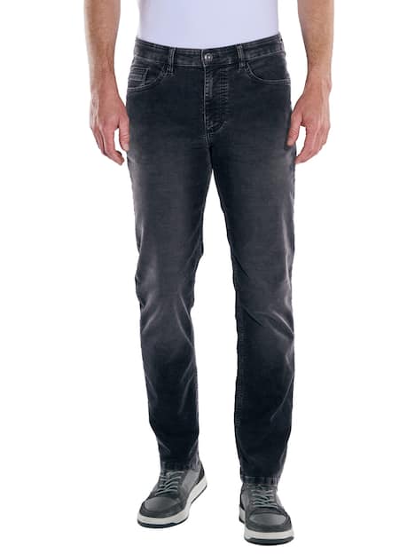 engbers Herren Hose 5-Pocket aus Cord , Anthrazit