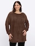 Langarm-Pullover Feinstrickpullover mit U-Boot-Ausschnitt Langarm