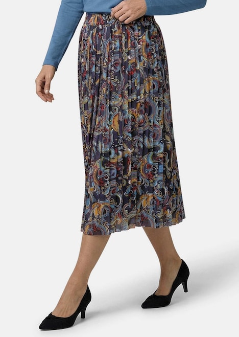 Geplooide rok met paisley-print