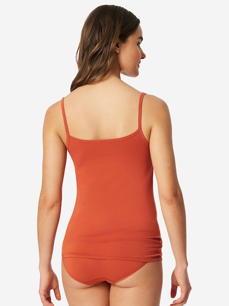 Schiesser Damen Unterhemd Modal Essentials 2-Pack terracotta,creme