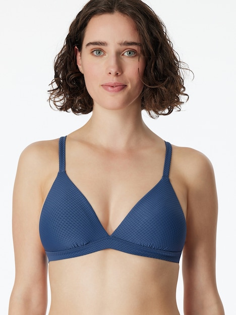 Schiesser Damen Triangel-Bikini-Top Mix & Match Swim - blau