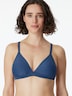 Schiesser Damen Triangel-Bikini-Top Mix & Match Swim - blau