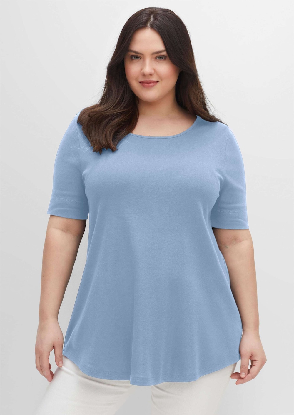 Longshirt Kurzarm Uni