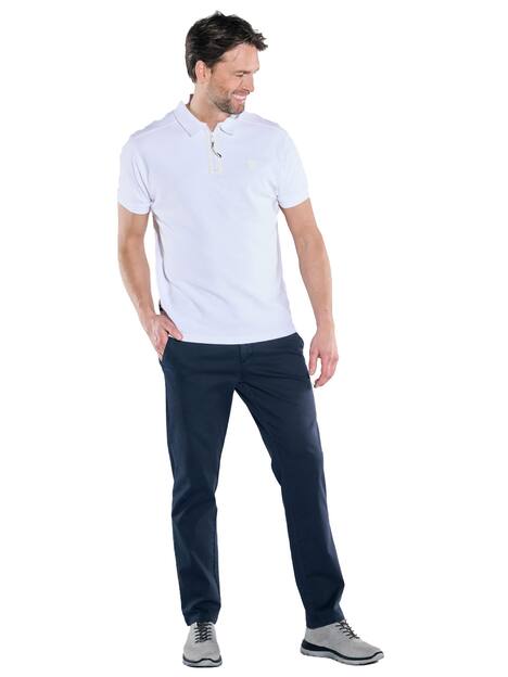 engbers Herren Polo-Shirt regular , Reinweiss