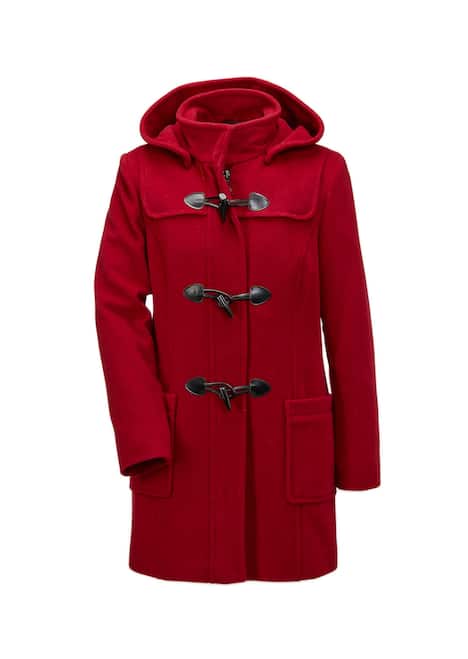 Klassieke duffelse coat van de fijnste mix met wol