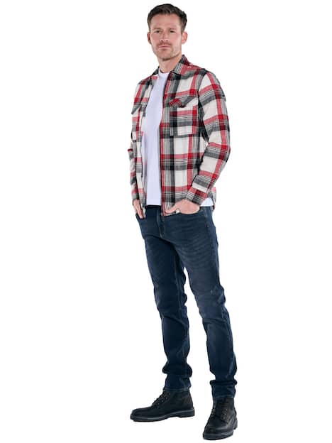 engbers Herren Overshirt kariert , Rot