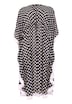 Kaftan met stippenprint