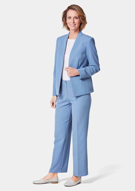 GOLDNER Blazer Blazer met fijne contrasterende biesjes