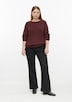 Pullover mit Rippstruktur und Rollkanten