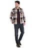 Herren Kariertes Overshirt , Bordeaux