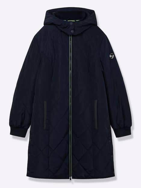 Steppjacke Langarm Uni Mit Kapuze