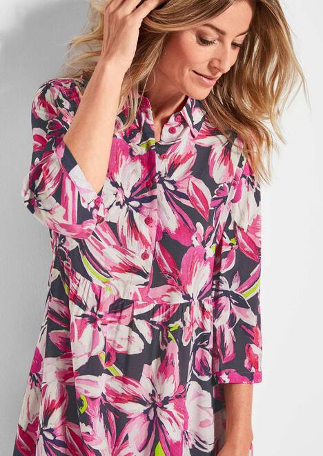 Hemdblusenkleid mit Allover-Print