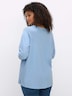 Langarm-Shirt Langarmshirt mit dekorativem V-Ausschnitt Langarm Ohne Kragen