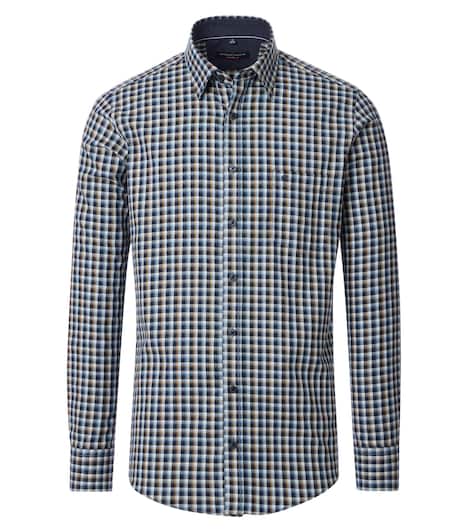 Flanellhemd kariert Casual Fit
