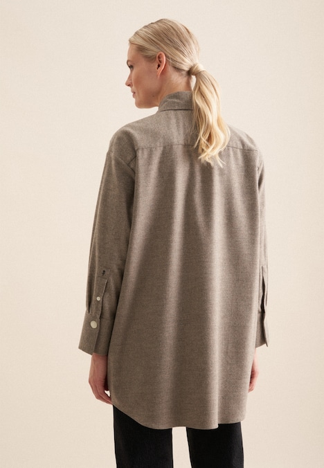 Damen Longbluse - Uni Melange