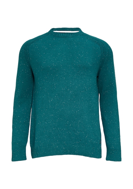 Crew-Neck-Pullover mit Farbeffekt
