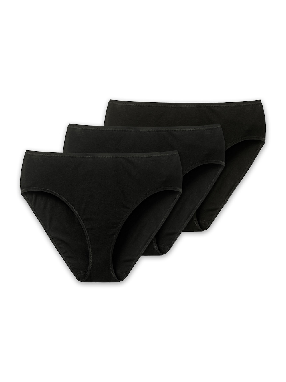 SCHIESSER Damen 3PACK Slip - schwarz