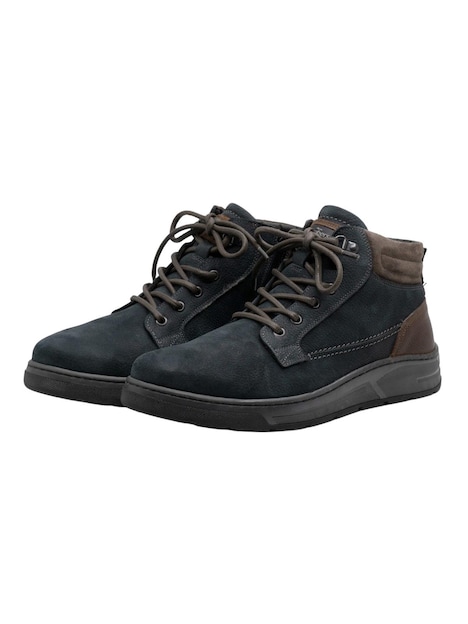 Herren Boots aus Nubuk-Leder , Marineblau
