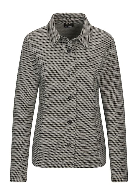 Casual katoenen jasje, pied-de-poule-patroon