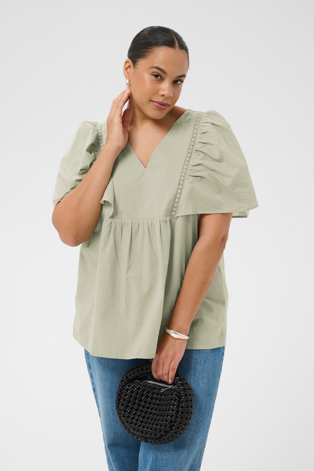 Kurzarm-Bluse Loose fit