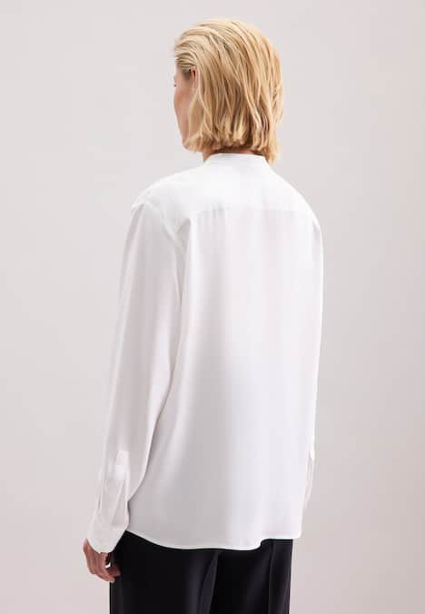 Damen Stehkragenbluse - Uni