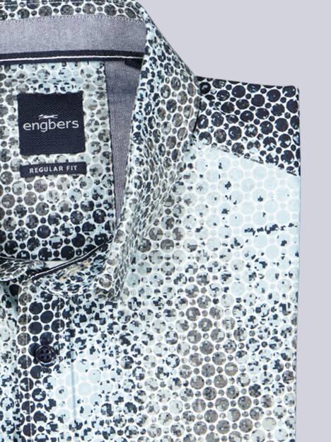 engbers Herren Langarm-Hemd gemustert , Saphirblau
